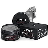 CRVFT Hair Clay 2oz | Medium Hold/Zero Shine Matte Finish | Add Volume & Texture | Ideal for Textured, Short & Medium Styles | Reworkable | [High Density] Clay Base, Stylist Approved [Unscented]