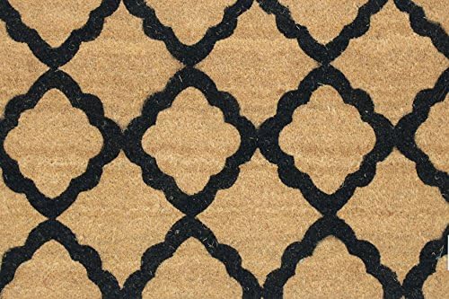 Home Garden Hardware 36507 Moroccan Tile 18x30" Printed Coir Doormat,Natural,Small
