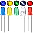 EBOOT 100 Pieces Clear LED Light Emitting Diodes Bulb LED Lamp, 5 mm (5 Colors)
