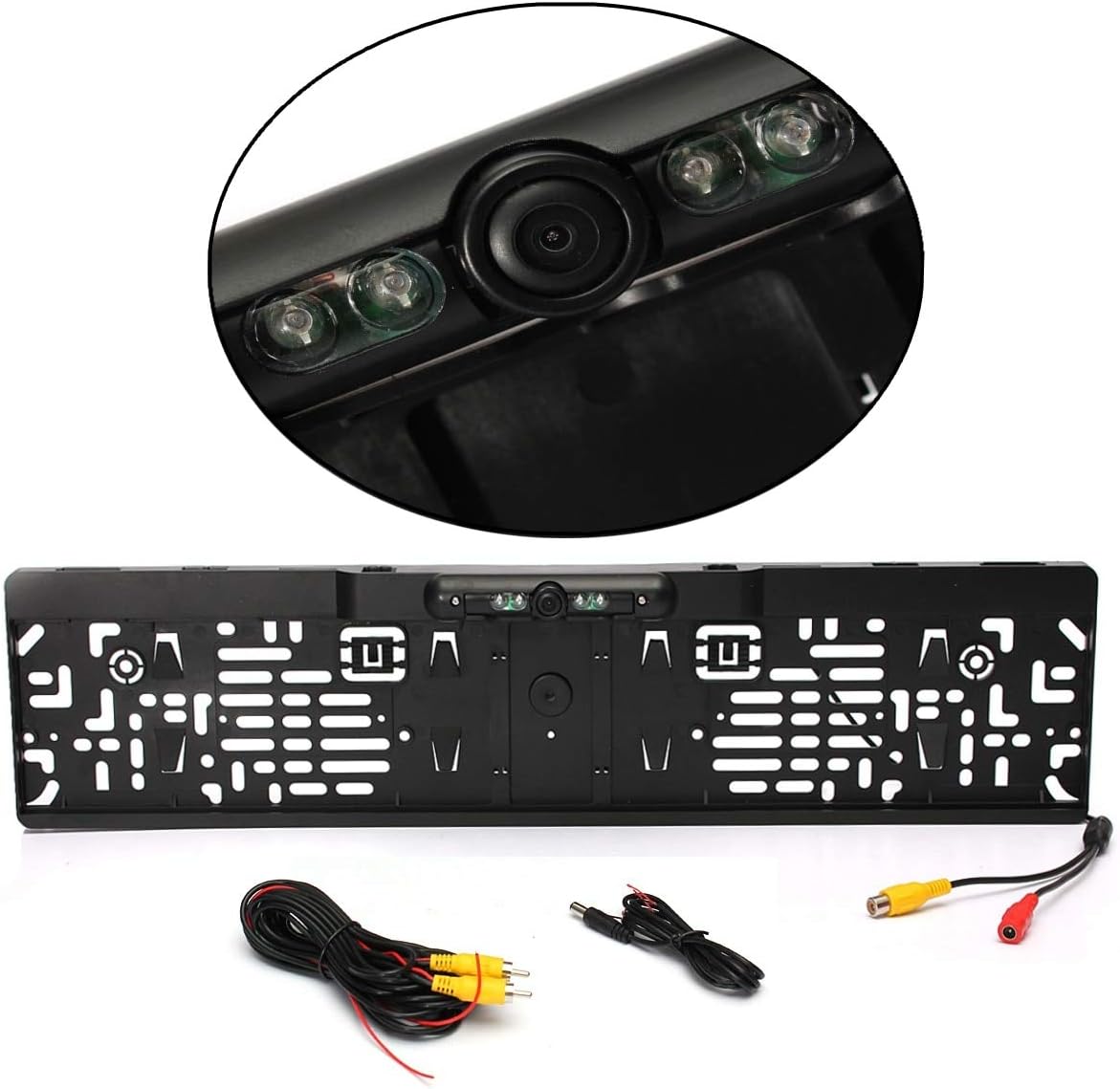 OscenLife Waterproof European License Plate Frame Rear View Camera Auto Car Reverse Backup Parking Rearview 170 Degree Camera Night Vision