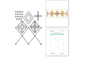 Spellbinders Kaleidoscope Argyle Slimline Collection Metal Etched Dies