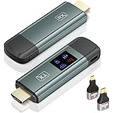 TTQ Wireless HDMI Transmitter and Receiver, Wireless HDMI Extender 4K Supported, Metal Housing, LED Display, 100FT Range, 2.4G&5G, for PC/Laptop/Camera/HDTV/Projector/TV Box