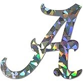 Elektroplate Officially Licensed University of Alabama Silver Reflective Decal | Premium All Weather Sticker for Car, Water Bottle, Laptop, Window, Cooler, Bumper, Toolbox, Phone | Made in The USA