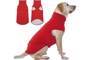 IECOii XXXL Dog Sweater - Snug Dog Turtleneck Sweater, Red,XXX-Large, Warm Christmas Winter Pullover Sweatshirt,Machine Washable Fleece, Extra Stretchy for Extra Large Dogs Like Labrador,Doberman