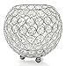 VINCIGANT Silver Crystal Candle Holders Centerpiece Candelabra Vase for Table, Living Room House Decorations,Wedding Anniversary,6 Inches Diameter