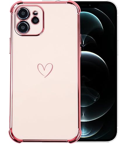 Amazon.com: Black Phone Case for iPhone 12 & iPhone 12 Pro Case