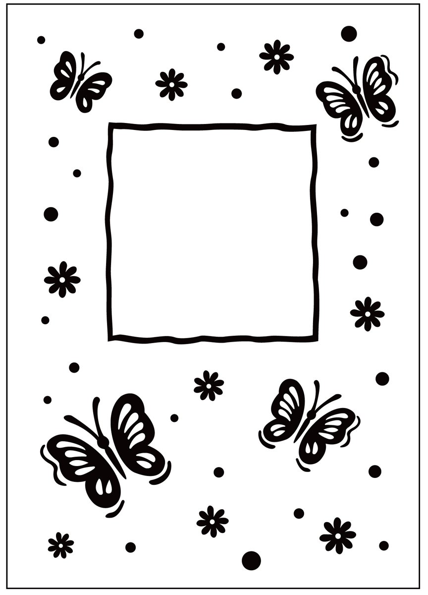 Darice 1215-67 10.8 x 14.6 cm Butterfly Embossing Template