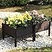 T4U Plastic Elevated Raised Garden Bed Kits for Flowers and Vegetables, Easy Assembly Planter Box Container for Indoor Outdoor Patio Backyard Porch Garden Decoration (19.5×19.5×9.8in/50x50x25cm)thumb 2
