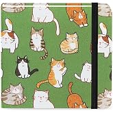 5x5 Sketchbook,Pocket Hardcover Notebooks,Sketch Books for Drawing Writing | 80gsm Blank Pages,96Sheet/192Pages,Cloth Cover,Portable Small Size for Sketching,Diary Memo Planner.Cat