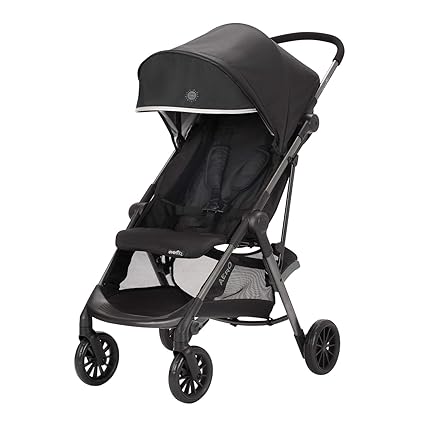Evenflo Aero Ultra Lightweight Stroller Self Standing Compact Folding Design 2 Mesh In Seat Pockets Large Storage Basket Flex Hold Parent