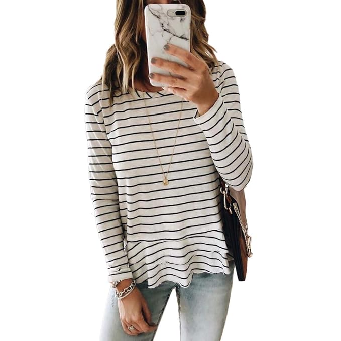 remera a rayas blanca y negra mujer