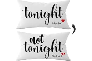 Mancheng-zi Funny Couples Reversible Soft Pillow Cover, Wedding Anniversary Bridal Shower Gifts, Gift for Couples, Anniversary, Wedding, Engagement, 20X12 Inch Linen Cushion Cover for Couch (White)