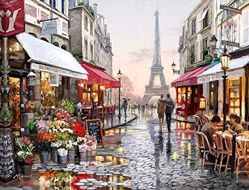 Paris Street Diamond Embroidery DIY 5D Diamond Painting Cross Stitch 3D Round Diamond Mosaic Home Decoration