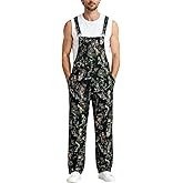 Harsever Camo Overalls for Adult Men Camo Bibs Camouflage Coveralls Outdoor Hunting Jumpsuit with Pockets Adjustable Straps