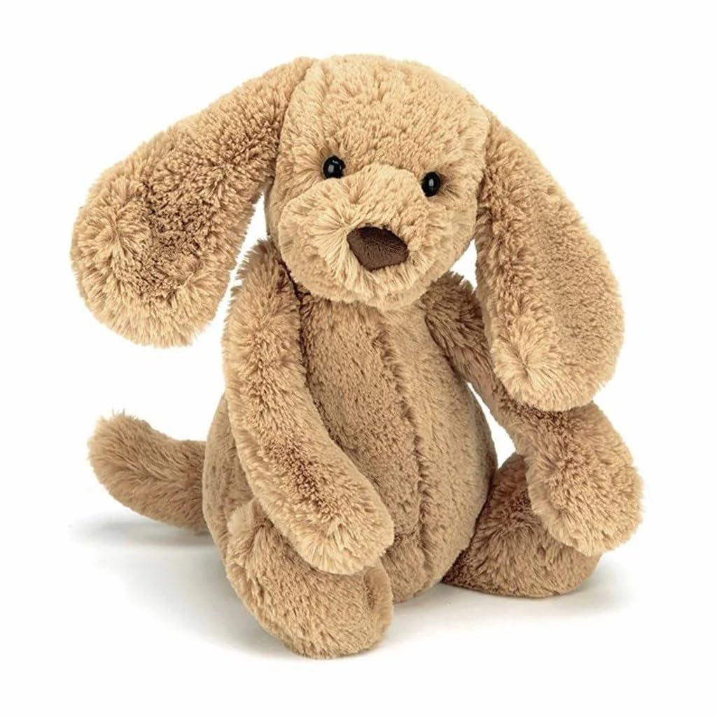 Jellycat Bashful Toffee Puppy Medium - L: 9 cm x l: 12 cm x h: 31 cm