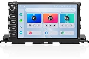 Dasaita Android 13 Car Stereo for Toyota Highlander 2015-2019 with Wireless Apple Carplay/Android Auto, 10.2" QLED Touch Screen Head Unit, GPS Radio, 8G RAM 256G ROM, Bluetooth 5.0, 5G WiFi/4G LTE/DTS