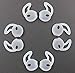 BLUEWALL Soft Gel Ear Tips for Apple EarPod - Anti-Slip Sport Ear Buds, Fit for iPhone & iPod - 4 Pair, White
