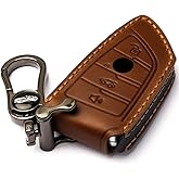 APEKUU Keychain Fob Cover Case Compatible with BMW Keyless Remote Control BMW 1 2 3 4 5 6 7 Series and X1 X2 X3 X5 X6 and More BMW Models (A-Brown)