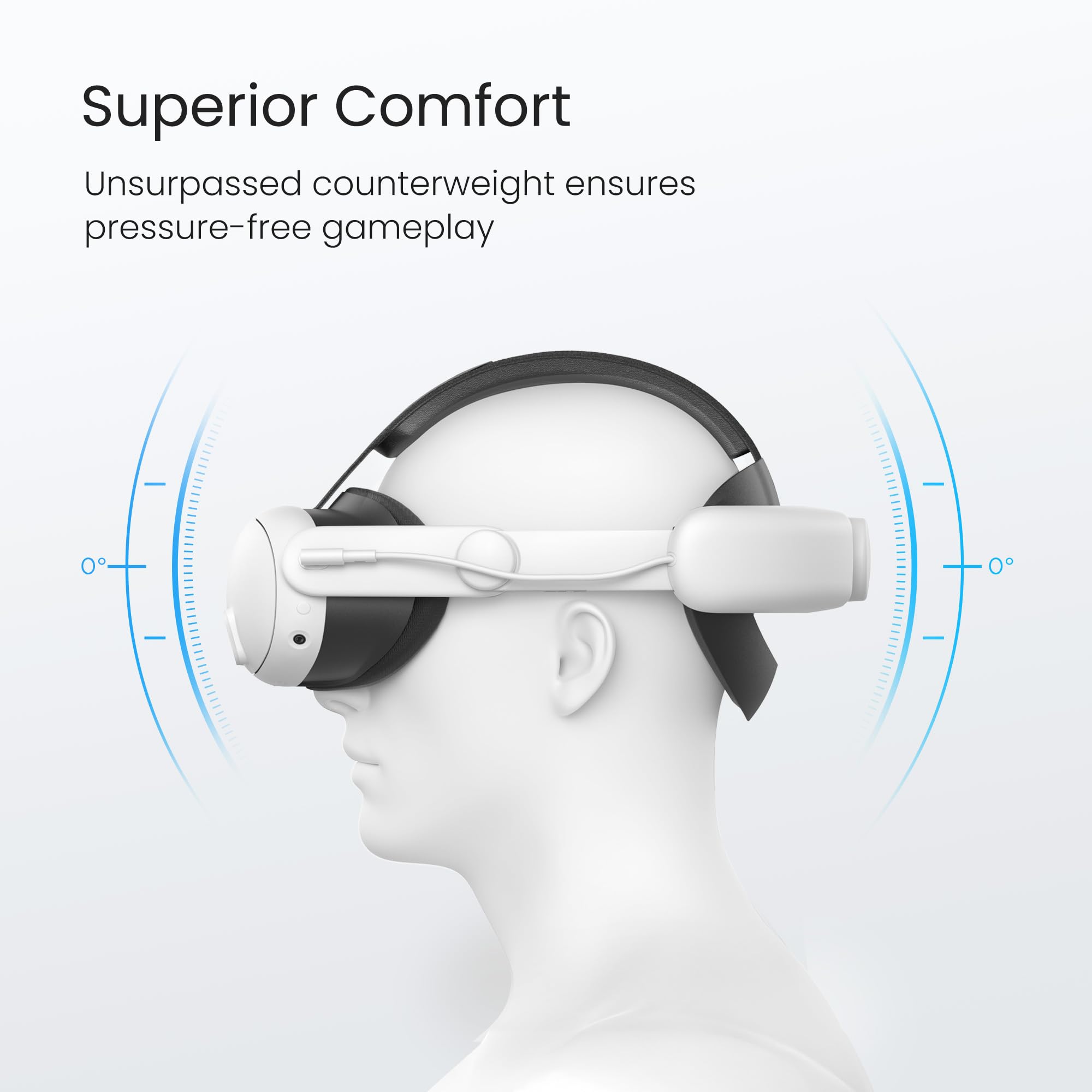 KIWI design Battery Head Strap Compatible with Meta Quest 3/Quest 3S, 6400 mAh Battery Pack Head Strap Accessories, Fast Charging & Reduce Face Stress