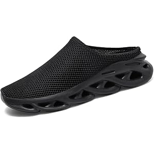 GSIGUL Men's Hollow-Out Summer Sandals Breathable Mesh Slip-On Walking Shoes Beach Athletic Sandals