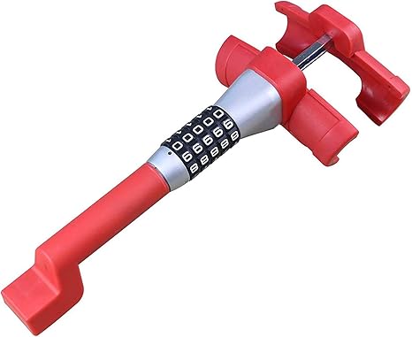 Amazon Co Jp ハンドルロック ステアリングロック カーセキュリティ 自動車 車 盗難防止 防犯 ダイヤル式 レッド 赤 Diy 工具 ガーデン