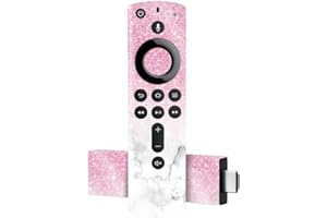 MIGHTY SKINS MightySkins Glossy Glitter Skin for Amazon Fire TV Stick 4K - Marble Glitz | Protective, Durable High-Gloss Glitter Finish | Easy to Apply, Remove, and Change Styles | Made in The USA