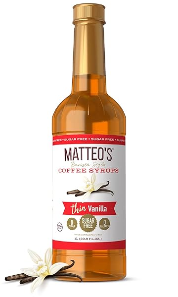 MATTEO’S VANILLA SYRUP FOR COFFEE, LATTES, CAPPUCCINOS &...