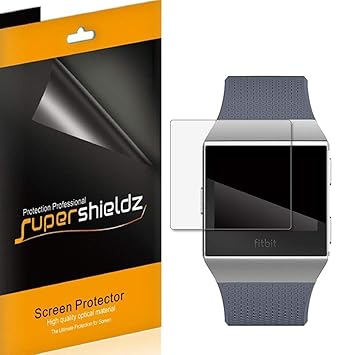 [6-Pack] Supershieldz for Fitbit Ionic Screen Protector [Full Screen Coverage] High Definition Clear...