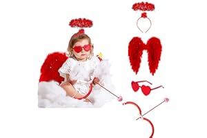 Kephay Cupid Costume Accessory Set Valentine's Day Costume for Adults Kids Toddle Cosplay Party Props