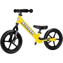 Strider 12” Sport Bike, Yellow - No Pedal Balance Bicycle for Kids