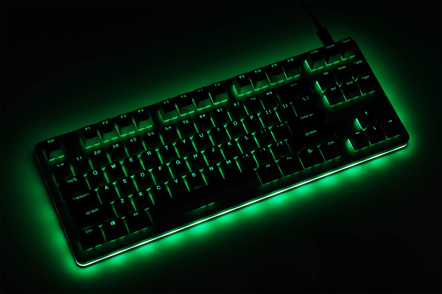 DROP CTRL Mechanical Keyboard — Tenkeyless TKL (87 Key) Gaming Keyboard, Hot-Swap Switches, Programmable Macros, RGB LED Backlighting, USB-C, Doubleshot PBT, Aluminum Frame (Halo True, Gray)
