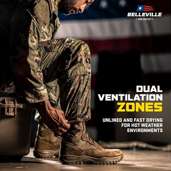 BELLEVILLE FLYWEIGHT C320 TACTICAL BOOT – LIGHTWEIGHT TACTICAL BOOTS FOR MEN – VENTILATED DESERT DESIGN – FULL-GRAIN CATTLEHIDE LEATHER – VIBRAM INCISOR OUTSOLE – COYOTE – 10.5