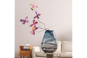 TaTalife Artificial Butterfly, Feather Butterfly, Butterflies for Crafts, 3D Butterfly Stakes Decor, Patio Plant Pot, Flower Bed, Party Home Decor