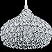 DINGGU Chrome Finish 1 Light Single Crystal Pendant Lighting for Kitchen Island