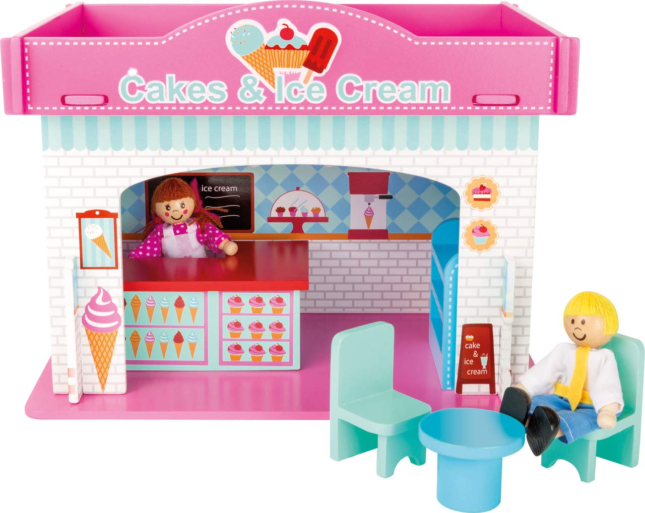 Small Foot 10855 Wooden Ice Cream Parlour Playset
