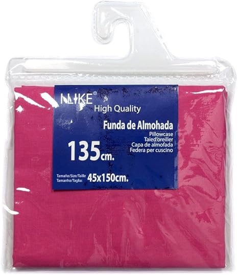 I LIKE® Funda DE Almohada Fucsia 100% ALGODÓN Cama 135 (45 X 150 cm): Amazon.es: Hogar