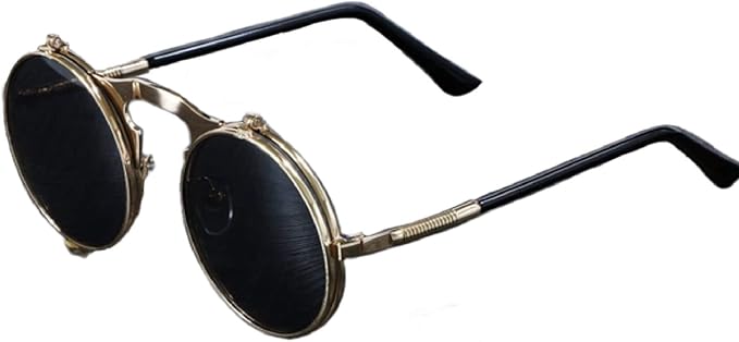 Amazon Hiphop アイテム専門店 Dzd Kohhやクリスブラウン愛用 オープンレンズラウンドサングラス オールドhiphop スチームパンク ただのラウンドはもう古い ミッキーstyle 上級者向けお洒落アイテム メンズ レディース ブラック サングラス 通販