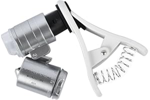 Beileshi 60x Zoom Microscope Magnifier LED Clip-on Micro Lens for Universal Mobile Phones Universal Clamp