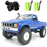 RC Crawler WPL C24 RC Rock Crawler RC Truck 4x4 1/16 Scale Remote Control Pickup Truck Off Road All Terrain RTR with 2.4 GHz