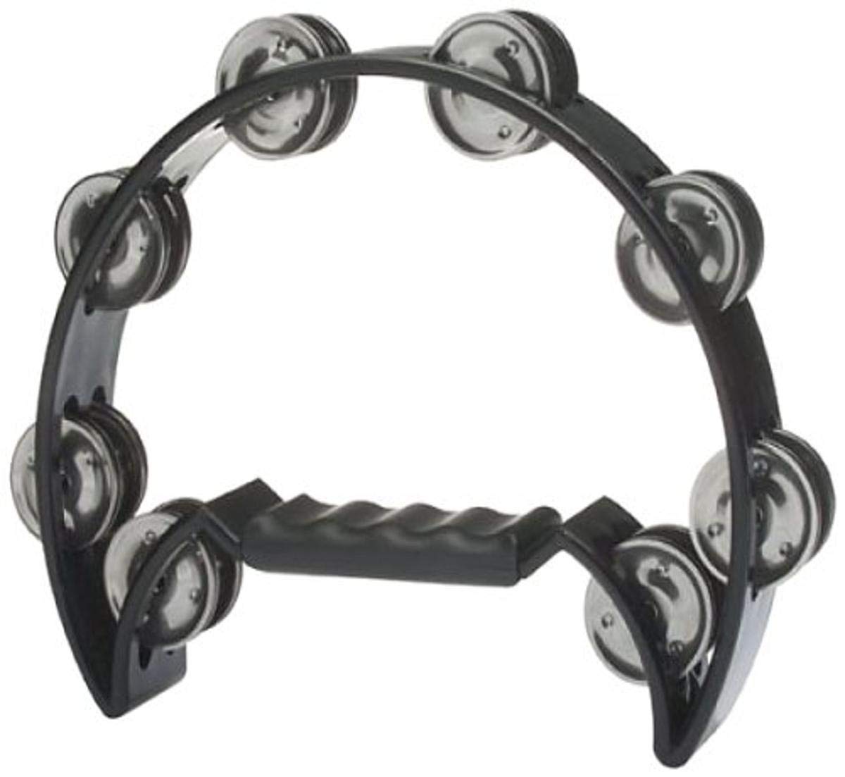 Stagg TAB-2 BK Half Moon Tambourine with 16 Jingles - Black