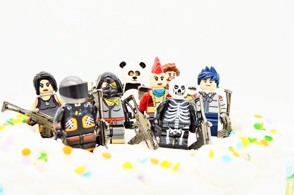 Mapit Fort Game Battle Crew Royale Skin Themed Small Action Figures for Cake Toppers for Kids Birthday