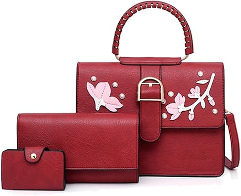 ladies red clutch bag