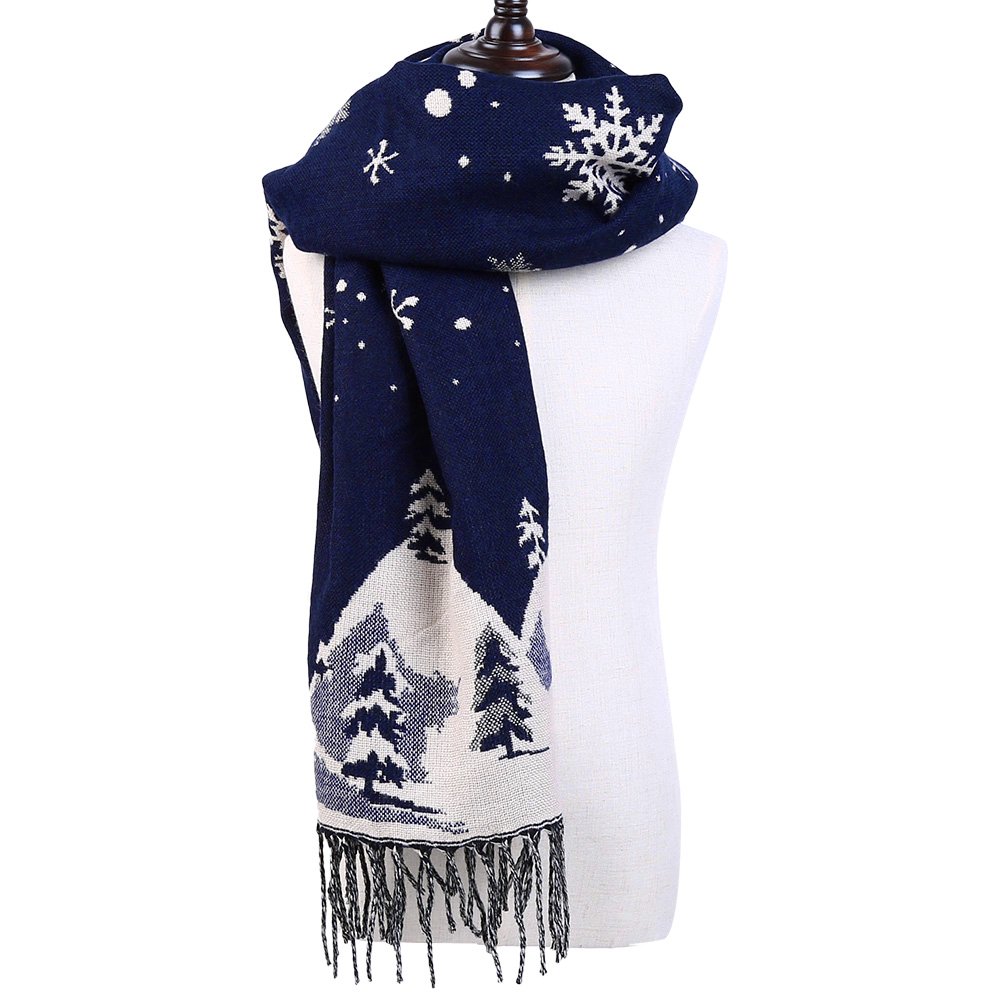 Vbiger Unisex men women Reversible Winter Scarf Oversized Warm Wrap Shawl Thickened Pashmina with Tassels Vbiger Unisex men women Reversible Winter Scarf Oversized Warm Wrap Shawl Thickened Pashmina with Tassels