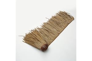 Thatch Tile Palm Straw Mexican Palm Thatch Roll Synthetic Artificial Thatch Roofing Material 0.5X1m Duck Blind Grass Tiki Hut