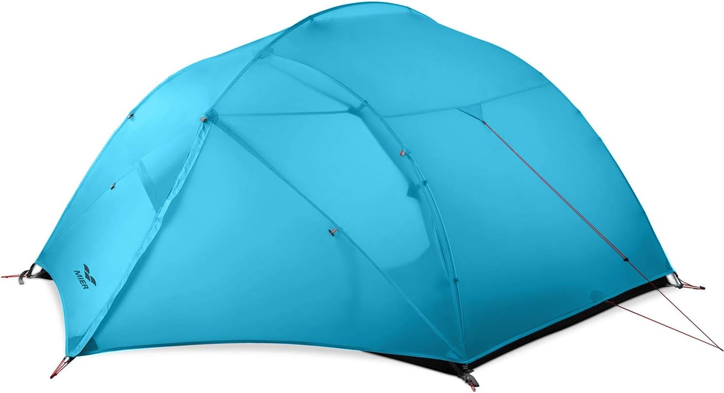 MIER 3 Person Camping Tent Lightweight Outdoor Backpacking Tent with Footprint, Waterproof and Easy Setup (3 Season, 4 Season)