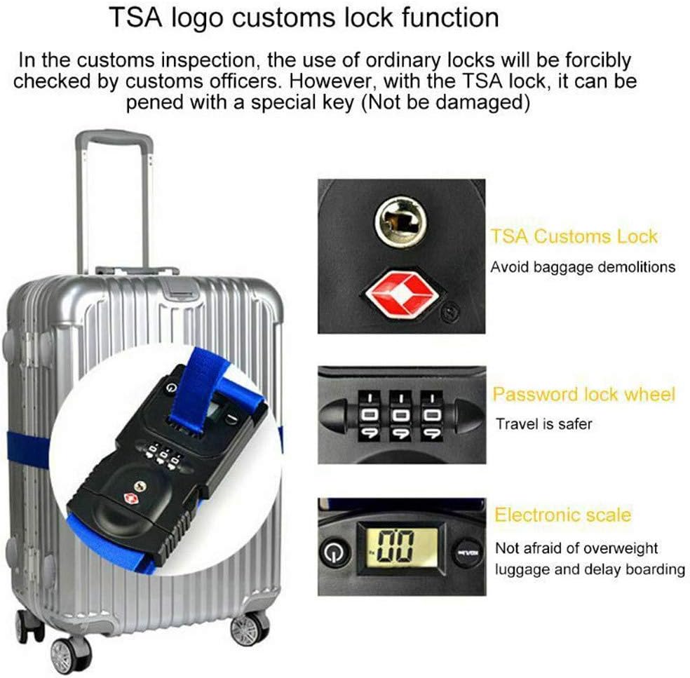 luggage strap with electronic scale and lock