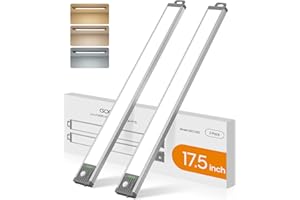 Goodea 17.5Inch Under Cabinet Lighting, 4500mAh Rechargeable Battery Motion Sensor Light Indoor, Wireless Under Cabinet Light