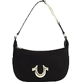True Religion Women's Shoulder Bag Purse, Hobo Handbag with Eyelet Strap