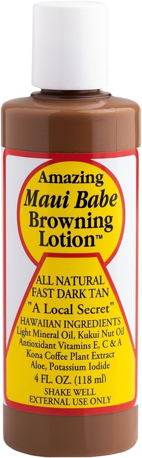 Maui Babe Browning Lotion All Natural Fast Dark Tan 4 fl oz 118 ml