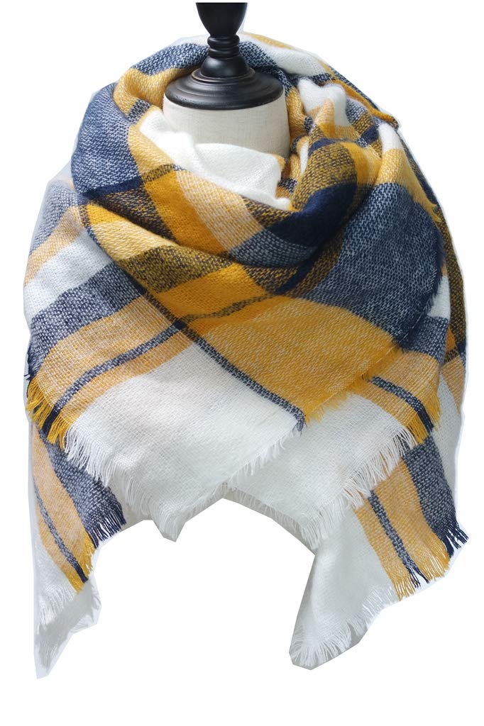 Women's Plaid Blanket Spring Scarf Fashion Long Shawl Chunky Grid Winter Warm Lattice Large Scarf Women's Plaid Blanket Spring Scarf Fashion Long Shawl Chunky Grid Winter Warm Lattice Large Scarf